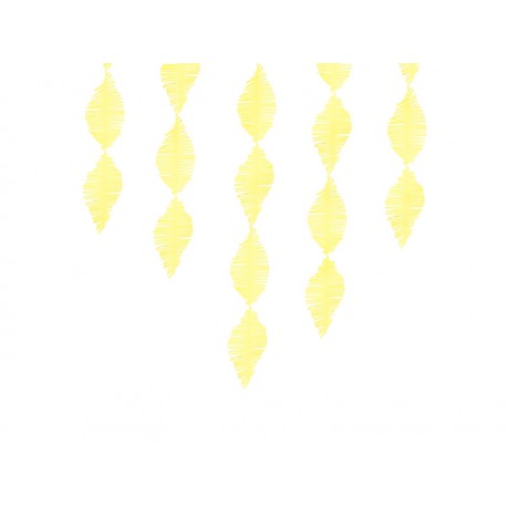 Guirnalda de papel crepe de flecos color amarillo