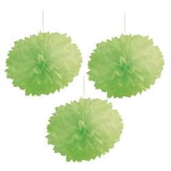 Pompones de color verde lima (40 cm)