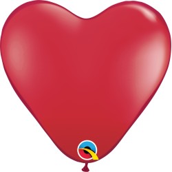 10 Globos de Corazón Rojo (de 15 cm aprox.)